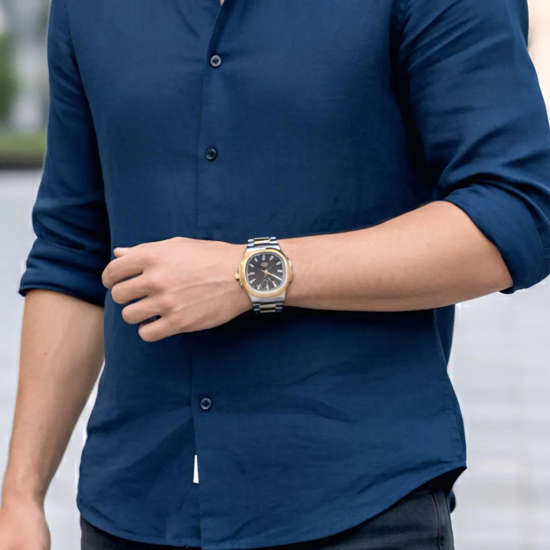 DEARNO Luxury  Dial Men's Watch -  Stainless Steel Chain