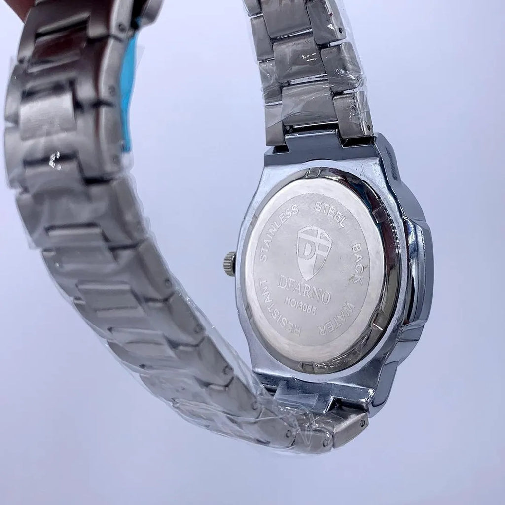 DEARNO Luxury  Dial Men's Watch -  Stainless Steel Chain