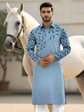 Men's  Embroidered Cotton Suit Summer  Wear