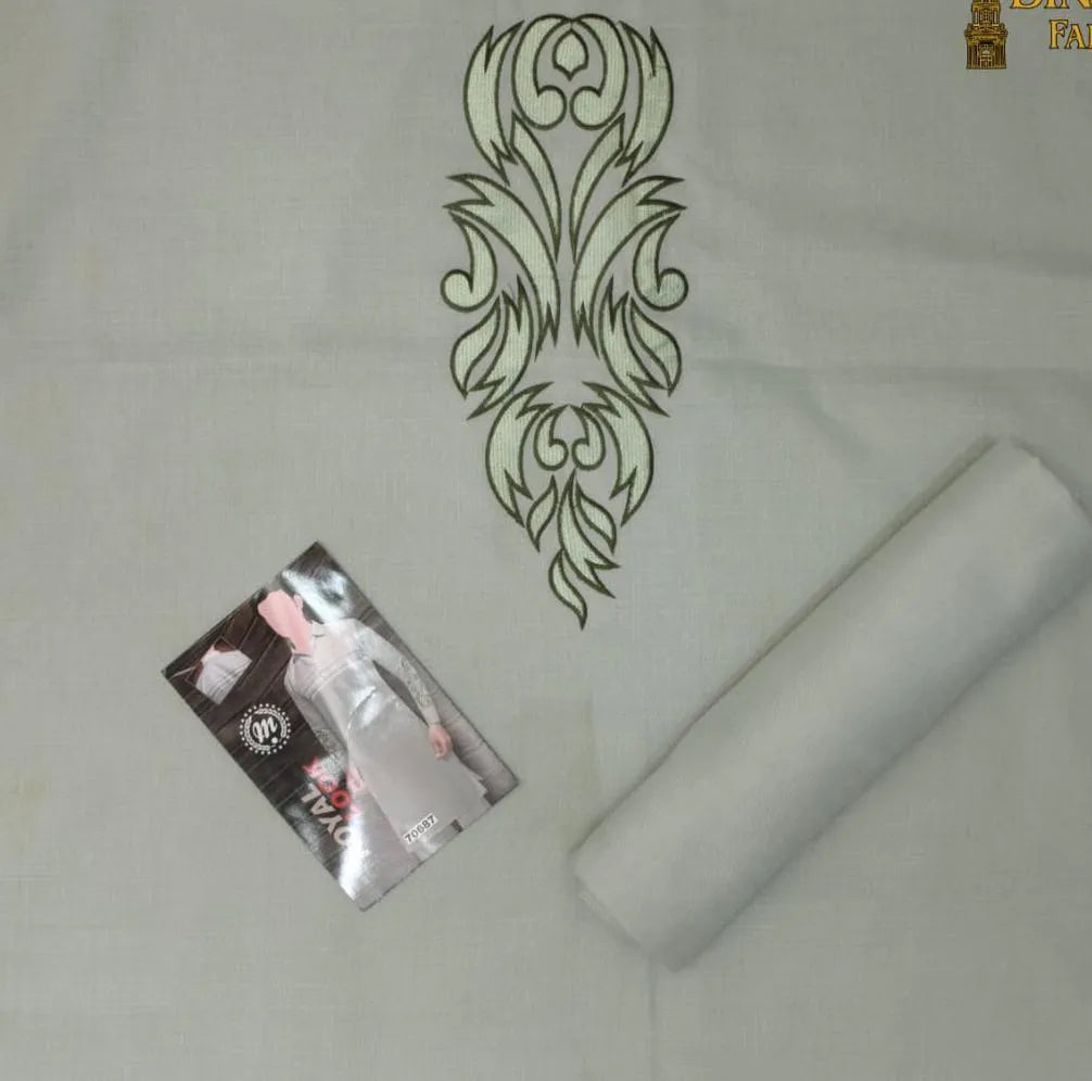 Men's  Embroidered Cotton Suit Summer  Wear