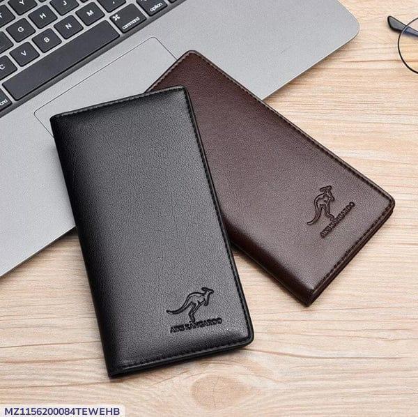 Men's Leather Bi-Fold Wallet Black Brown Slim Design