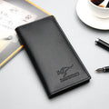 Men's Leather Bi-Fold Wallet Black Brown Slim Design