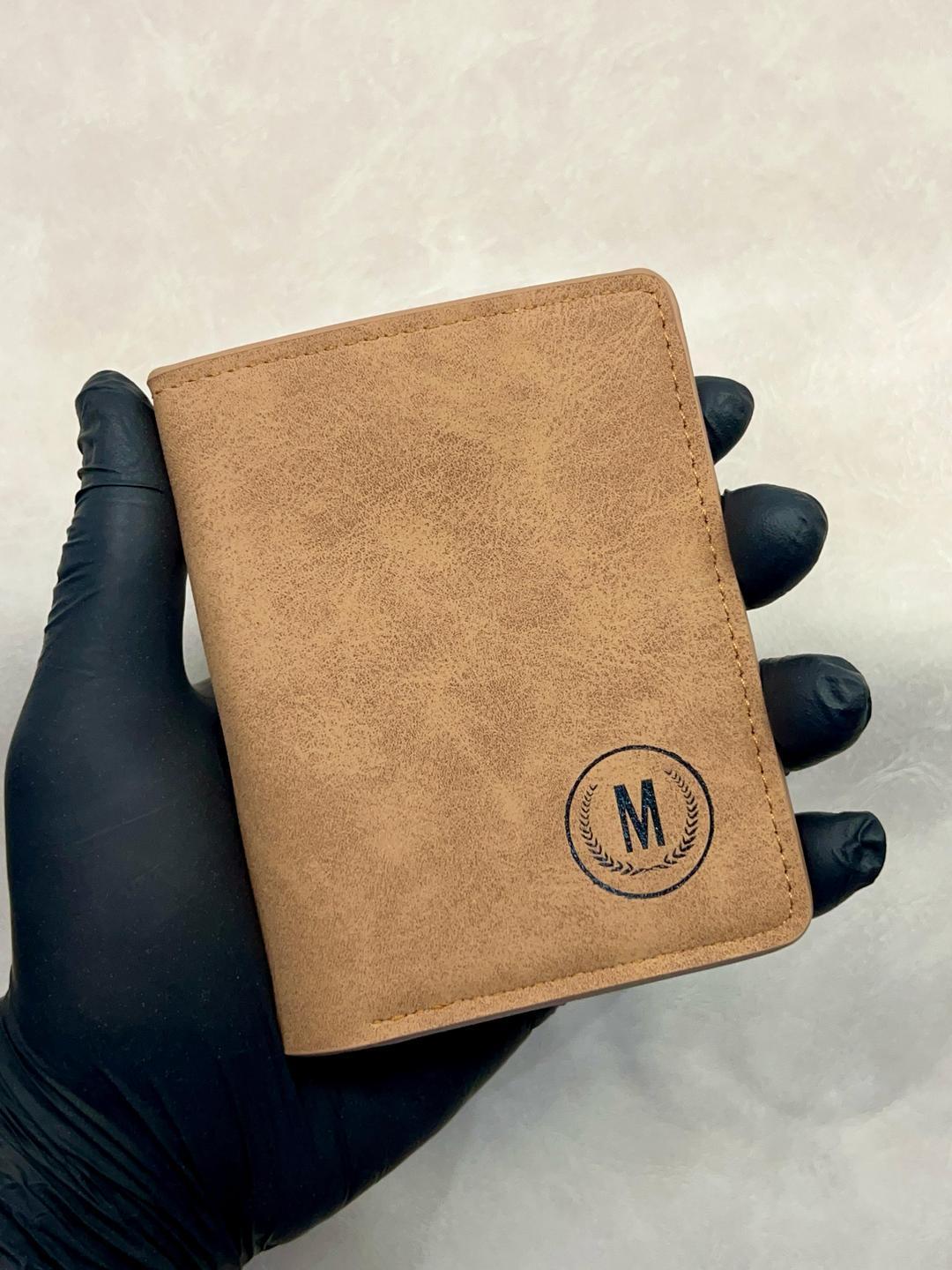 Men's Leather Bi-Fold Wallet with 6 Card Pockets